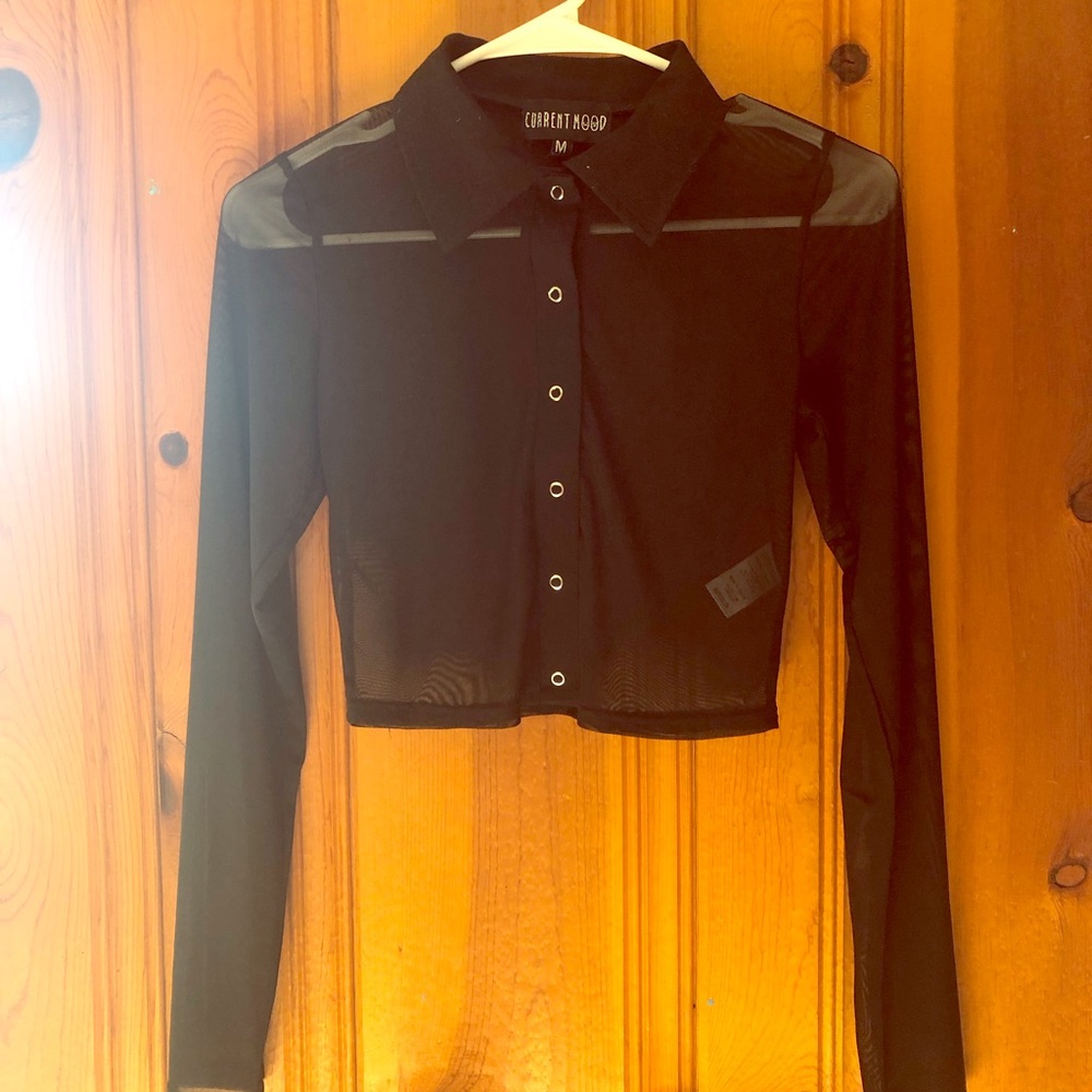 “After Hours Mesh Blouse” from Dolls Kill